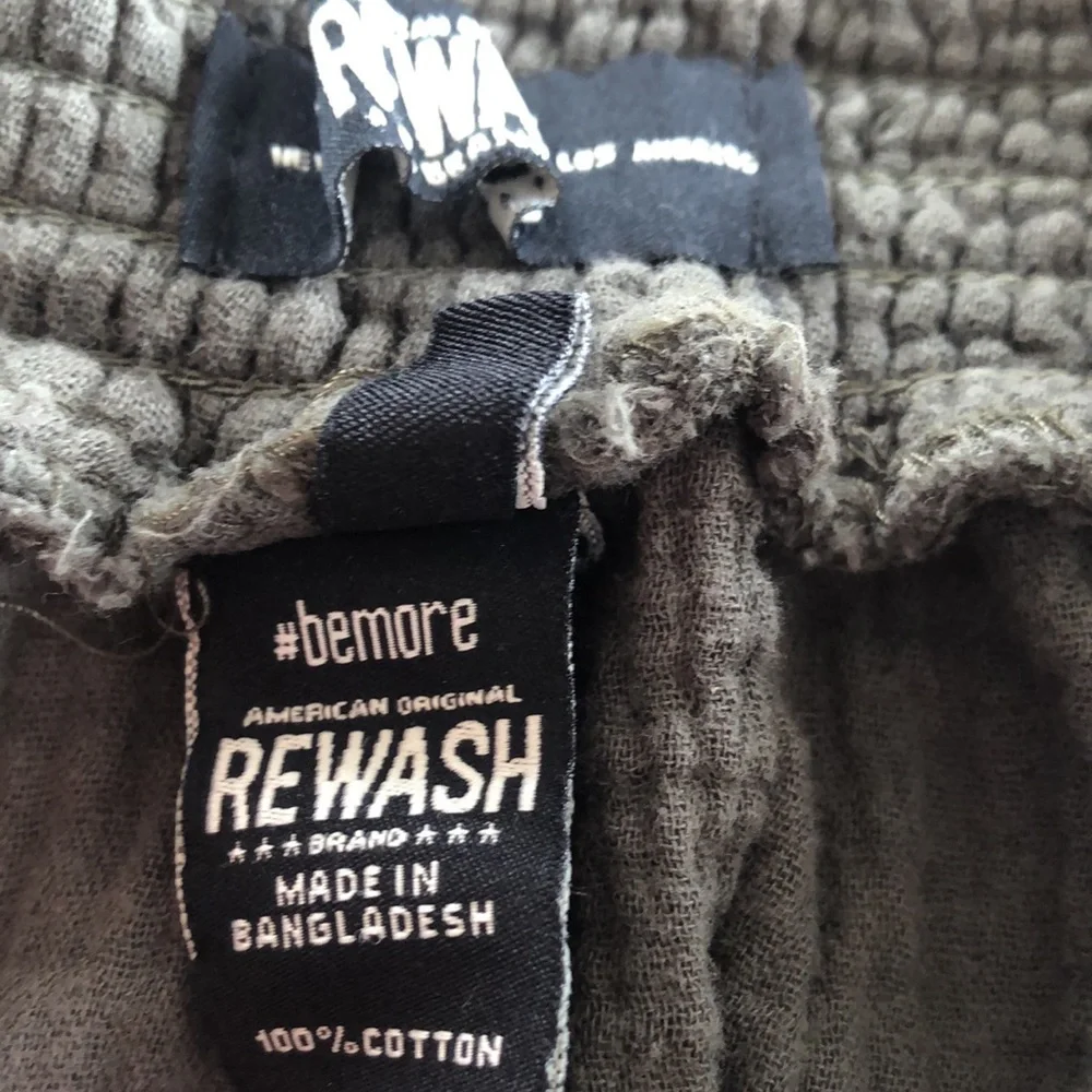 Rewash Brand Olive Green Gauze‎ Cotton Shorts Raw Hem Sz M - EUC